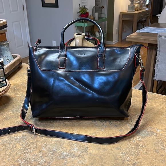 Lodis Bags Lodis Black Leather Laptop Bag Poshmark